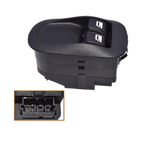 GLASS to LOWER-LIFT SWITCH CONTROL KNOB (CİFTLİ) PEUGEOT 206 PLUS FOR 2001- 6 PINOUTS 6552.WQ