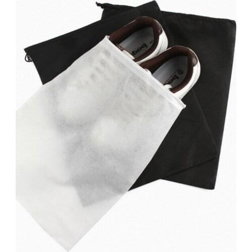 Storage Bag Non Woven Reusable Shoe Cover With Drawstring Case Breathable Dust Proof Sundries Package Home Tool LX1035