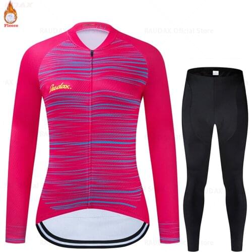 Strava New Team Ladys Cycling Jersey Women Road Bike Winter Cycling Clothing MTB Cycling Bib Pants Thermal Fleece Ropa Mujer