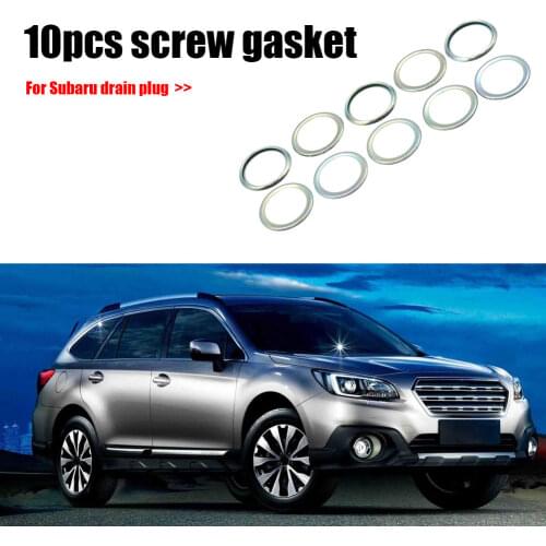 10pcs Oil Drain Plug Crush Washer Gaskets Car Accessories Gasket Washers Seals for Subaru 1985-2018 11126AA000 Set of 10