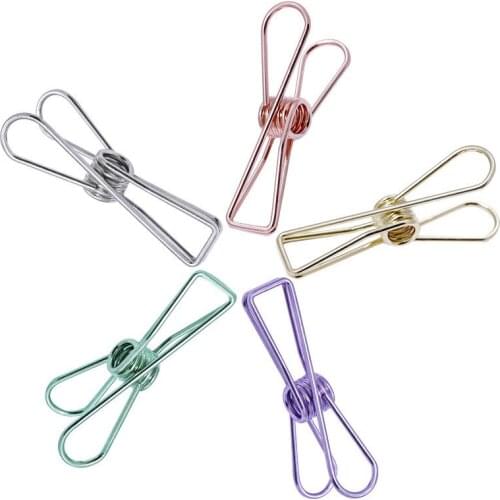 10PCS Colorful Fine Long Tail Clip Photo Craft DIY Decoration Notes Paper Clip Office School Student Garment Clips