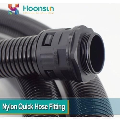 10 pcs Nylon Hose Joint Quick Hose Fitting Connector for AD13.0 Corrugated Bellows M12x1.5 M16x1.5 M18x1.5 PG9