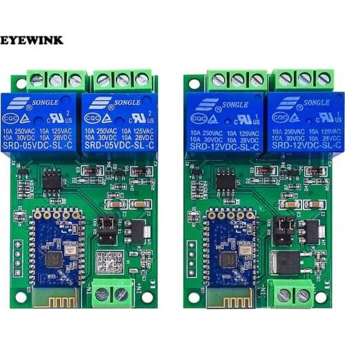 5V / 12V 2 channel Bluetooth relay IOT smart home phone app remote control switch