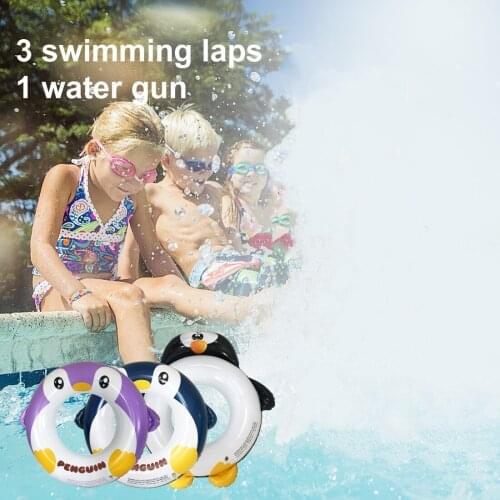 3pcs Penguin Swim Ring Pool Floats Party Toys for Swimming Pool Party Accessories Inflatable Pool Tube for Kids Childrens