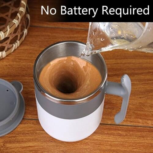 No Battery Automatic Self Stirring Mug Coffee Milk Mixing Mug Stainless Steel Temperature Sensing Electric Double Wall Smart Cup