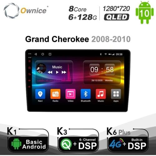 6G+128G Ownice 10.1" Android 10.0 8 Core Car Stereo GPS Navigation Radio For Jeep Grand Cherokee 2008 - 2014 DSP 4G LTE SPDIF