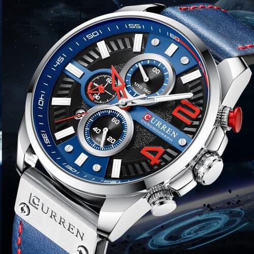 Curren Mens Watches Top Brand Luxury Army Military Male Wristwatches Sport Leather Men Wrist Watches Relogio Masculino 2021