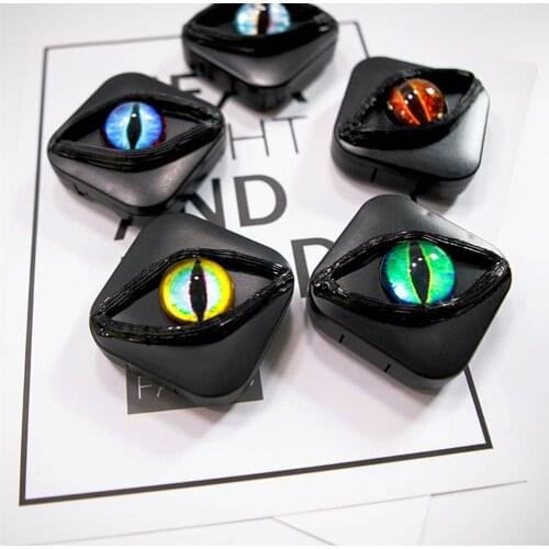 Horror Eye Personality Contact Lens Case With Make Up Mirror Women Companion Box Eyes Cartoon Portable Lovely Travel Kit Box