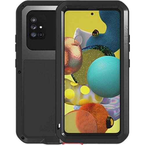 LOVE MEI Powerful Heavy Shockproof Fundas Metal Cover for Samsung Galaxy A71 A716B A716U A51 A516B A516F A516N 5G Case Silicone