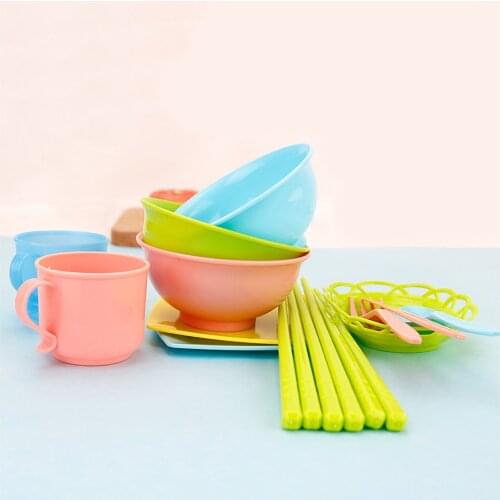 Childrens Simulation Kitchen Toy 14-piece Simulation Tableware Accessory Set Girl Simulation Cooking Utensils Childhood Toys
