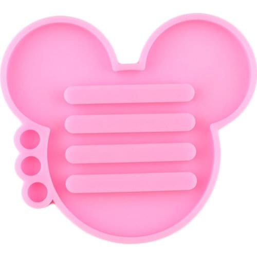 Disney Mickey Geode Car Coaster Mold Agate Resin Silicone Molds DIY Craft Keychain Epoxy Mould Candy Chocolate Fondant Moulds