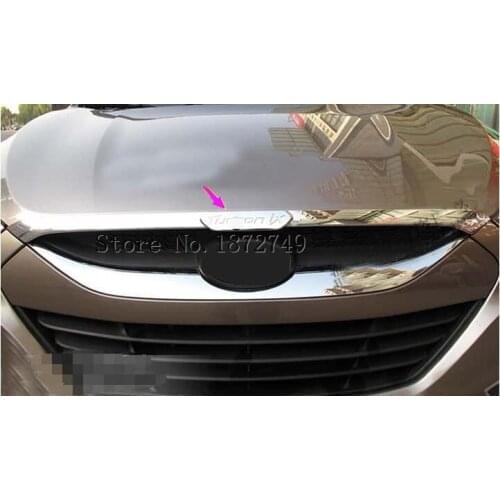 Chrome Front Hood Trim fit for Hyundai ix35 Tucson 2010 2011 2012 2013