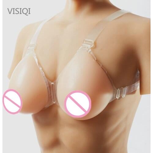 VISIQI Water Shape With Strap 1400g/pair Realistic Forms Artificial Breasts Silicone False Fake boobs Breast Forms