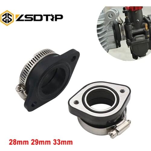 ZSDTRP 28mm 29mm 33mm Motorcycle Carburetor Inlet Intake Pipe Rubber Mat Adapter For PWK21 24 26 28 30 32 34 PE26 28 30 TM33 40