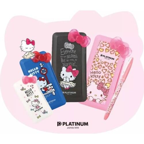 Kawaii HelloKitty Gel Pens Ballpoint Pens Platinum Original Student Lovely Cute GBR-200KT Best Gift For Kids for School 2020