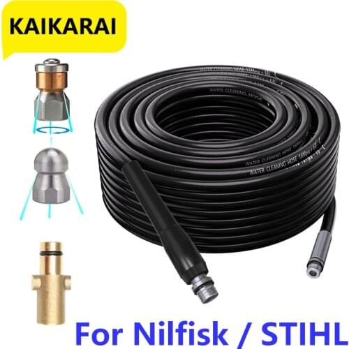 For Nilfisk / STIHL，Sewer Jetter Kit for Pressure Washer,, Auto parts1/4 Inch , Button Nose and Rotating Sewer Jetting Nozzle