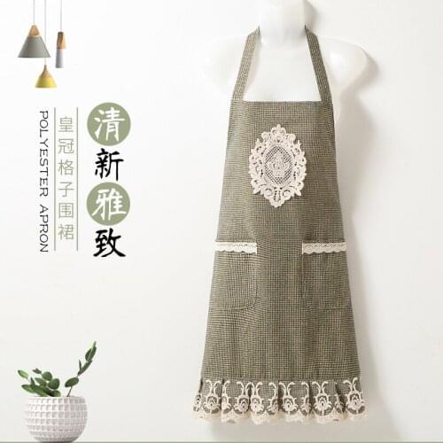 Kitchen Apron Modern Simple Large Plaid Apron Wild Korean Adult Personality Apron