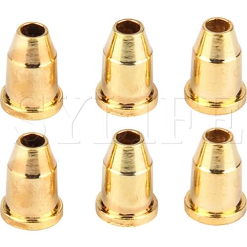 6Pcs Gold Metal String ferrules Bushings For Electric Guitar