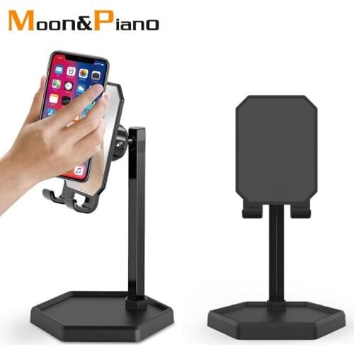 Desktop Phone Holder High Quality ABS Foldable Tablet Holders Adjustable Table Desk Support With Mirror Mobile Phone Stands