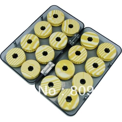 Whole Sale 30boxes/lot White Foam Fishing Line 16 PCS Bobbin Spools with Plastic Box Case
