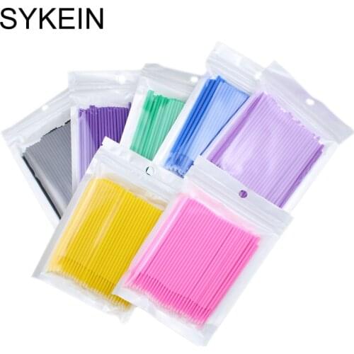 50 pcs Disposable Micro Brush Mascara Wands MicroBrush Applicator Wand Lashes Brushes EyeLashes Extension women Makeup Tools