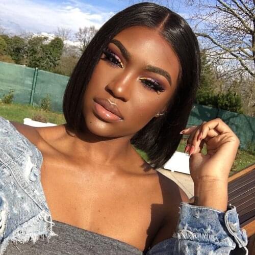 Bob Wig Straight Human Hair Wigs 4x4 Lace Front Human Hair Wig 4x4 Closure Bob Wig For Women Brazilian Remy Hair Short Bob