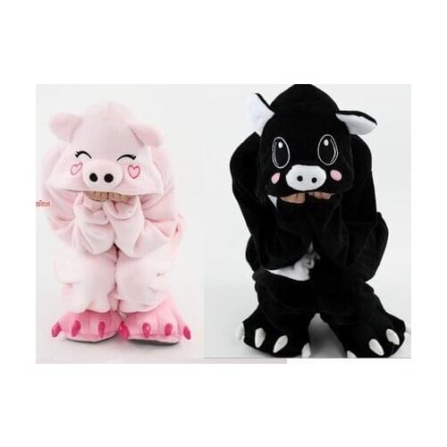 Pig Onesies Pajamas Cartoon Animal Jumpsuit Hoodies Adults Costume for Halloween Cosplay and Carnival