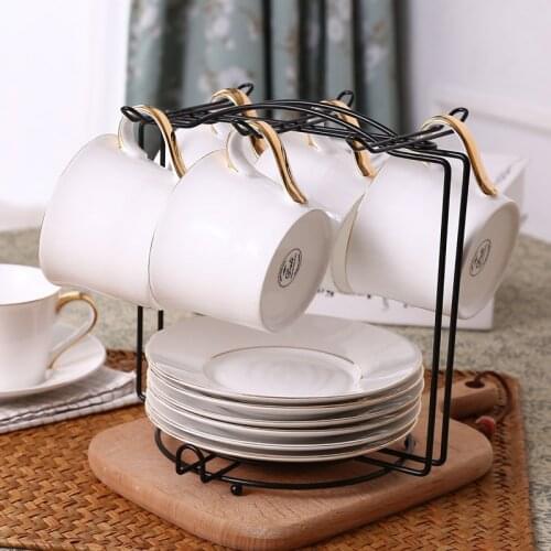 19*17*19cm 6 Cup Coffee Mug Coffee Cup Holder Kitchen Tidy Storage Tree Stand Cup Hanging Rack Holder