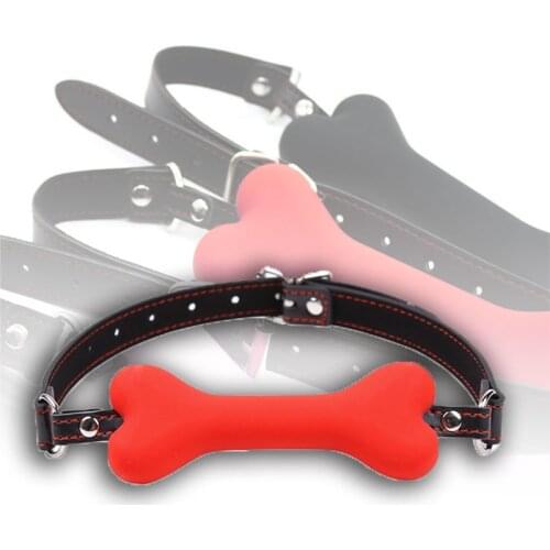 Bone Gag Adult Fetish Stopper mute Sex games toys harness Boutique Strict Silicone Bit restraint Bondage Gear Pony&Puppy Play
