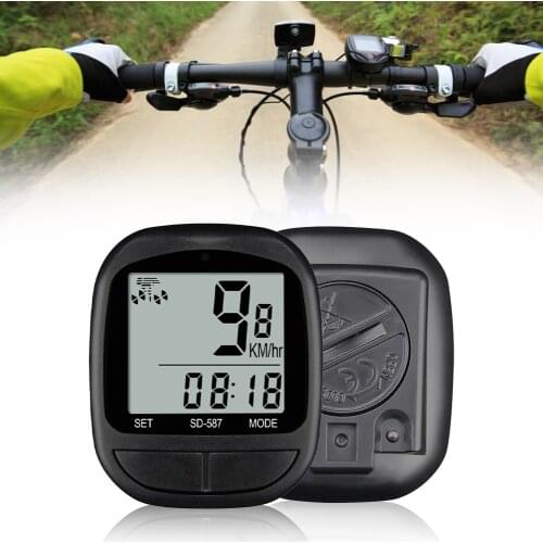 Wired Bike Computer Waterproof Bicycle LCD Digital Display Stopwatch Cycling Equipment Bicycle Riding Speedometer Odometer