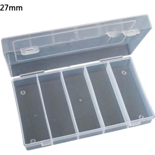 Rectangular Clear Plastic Storage Box Collection Case Protector for 100pcs 27mm/30mm Coin Capsules Holder or 5pcs 27mm Coin