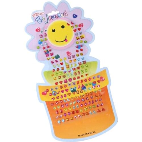 Q9QB Crystal Stickers Self Adhesive Jewels Kids DIY Gem Stickers Kids Favor Supplies Shine Realistic Jewel