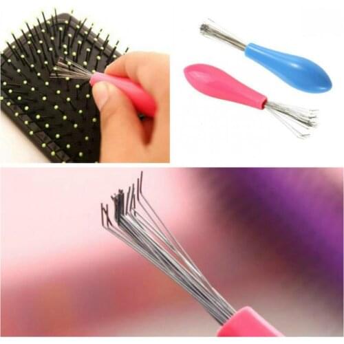 Comb Hair Brush Cleaner Plastic Metal Cleaning Remover Embedded Tool Remover Handle Tangle Hair Comb Accessories Random Color