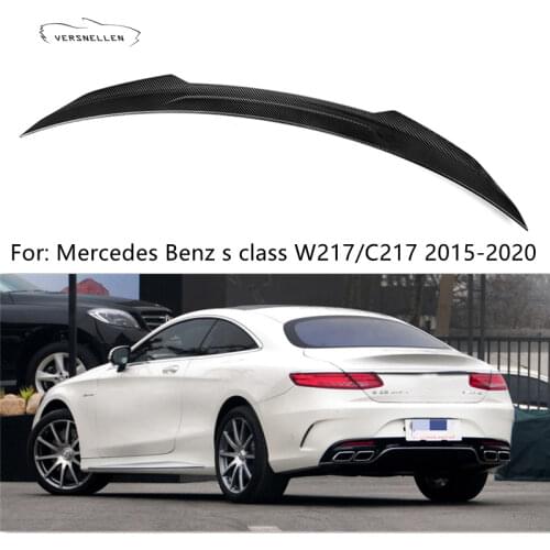 Dry carbon fiber spoiler wings for Mercedes Benz S Class W217 C217 Sedan VS Style Rear Spoiler 2015 2016 -2020 Car accessories