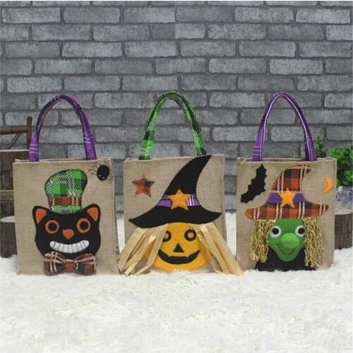 Halloween Tote Bags Non-Woven Bags Trick or Treat Bags Party Gift Goodie Pumpkin Candy Bags with Handles for Parties