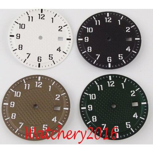 34mm Watch Dial Date Window Luminous fit NH35 NH35A movement