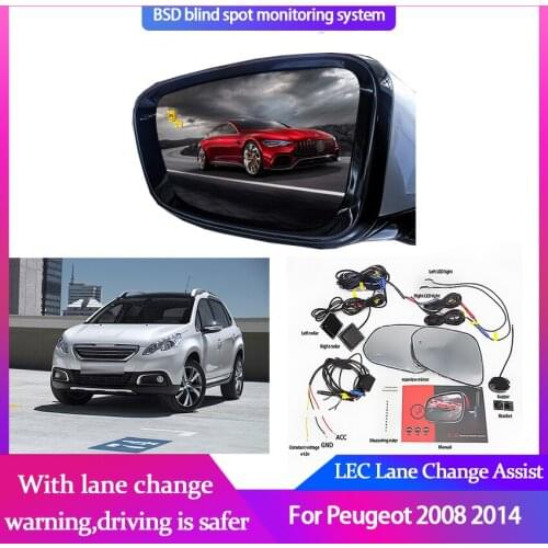 High Quality Car BSD System BSA BSM Blind Spot Detection Driving Warning Safety Radar Alert Mirror For Peugeot 2008 2014