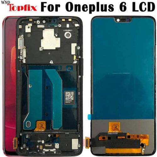 TFT For Oneplus 6 LCD Display Touch Screen Digitizer A6000 LCD For 6.28" For Oneplus 6 LCD With Frame Assembly Replacement
