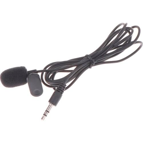 1 PCS 3.5mm Mini Studio Speech Mic Microphone Clip For PC Desktop Notebook 1.5M