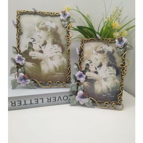1PCS European Classic Metal 6/7 Inch Alloy Picture Wall Photo Frame MJ