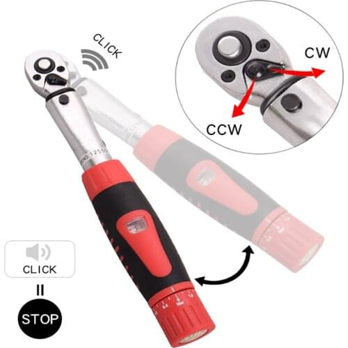 11Pcs Torque Wrench 2-24 Nm For Bicycle And Motorbike 1/4 Inch Torque Wrench Socket Set