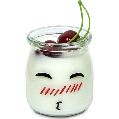 12pcs 200ml Pudding Bottle Glass Bread Store Cute Bottle Heat-Resistant Yogurt Containers Milk Cup Jelly Jar For Home Shop