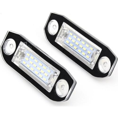 2Pcs Canbus LED License Plate Light for Volvo S80 XC90 S40 V60 XC60 S60 C70 V50 XC70 V70 White Car-Styling Number Lamp