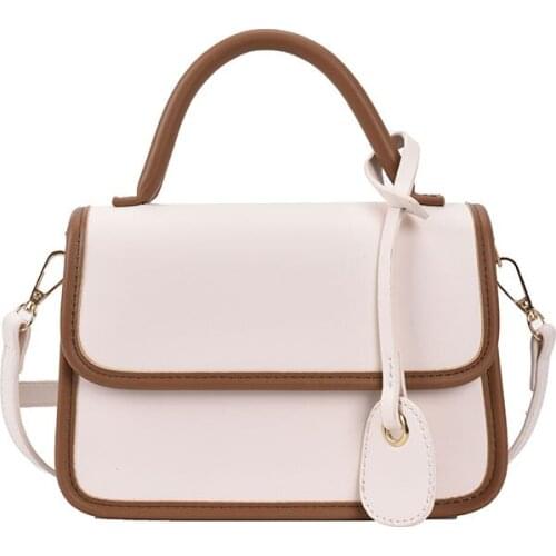 2021 Summer Designer Ladies Travel One-Shoulder Simple Handbag Pure Color Pu Leather Womens Messenger Bag