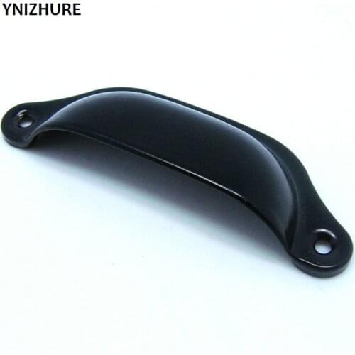 20pcs 98mm Long Metal Antique Drawer Handle Medicine Cabinet Black Shell Semicircle Knob Tiradores Muebles Kitchen Handles