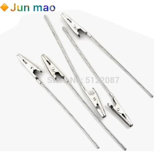 5/10pcs 120mm Length Non-insulated Electric Test Crocodile Clamp Metal Alligator Clips Silver Tone For Electric Testing Work