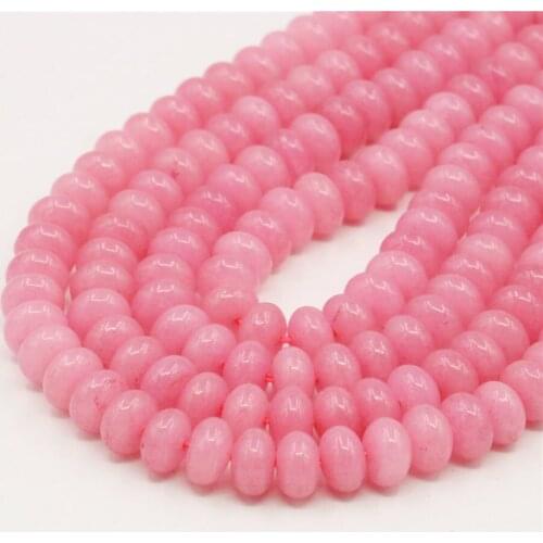 5X8mm Red Pink Blue Jades Chalcedony Rubys Abacus Jaspers Loose Beads Natural Stone Fashion Jewelry Making Design Accessory Part