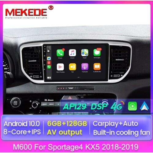 6+128 Android 10.0 DVD 2 Din Car Radio Multimedia Video Player Navigation GPS for KIA Sportage4 QL 2018 2019 Carplay AUTO Stereo