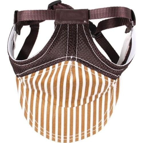3 Colors Stripe Dog Hat Puppy Baseball Cap Chihuahua Husky Large Dog Cap Outdoor Pet Sun Hat For Dogs S/M/L