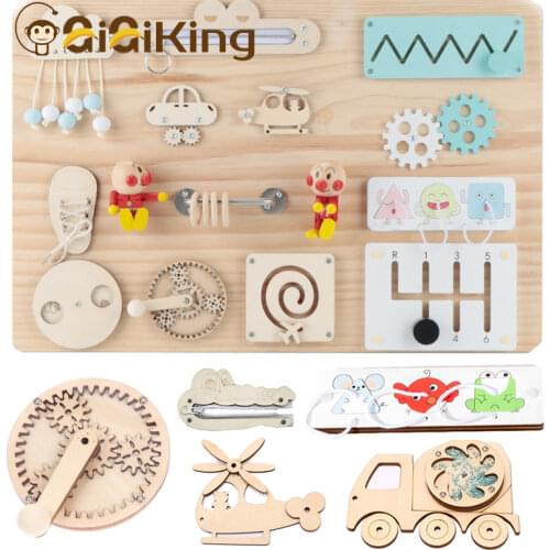 Children Busy Board DIY Toys Baby Montessori Sensory Activity Board Accessories Fine Motor Skill Latch Lock Cognition Toy Games